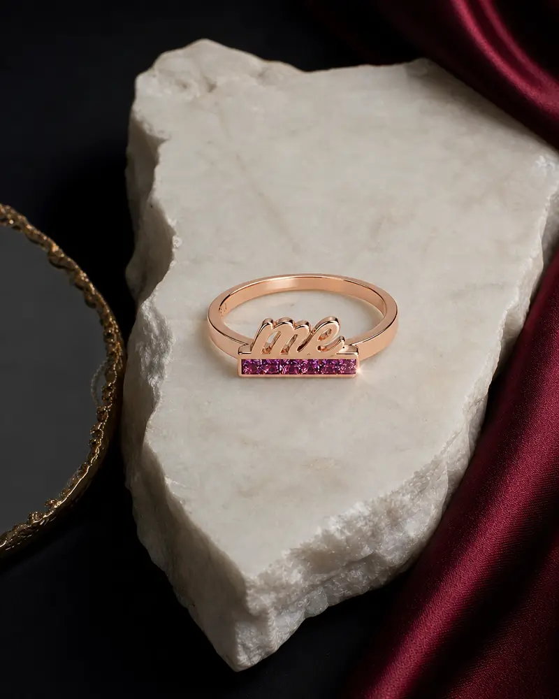 Tell Me collection — Me ring on marble