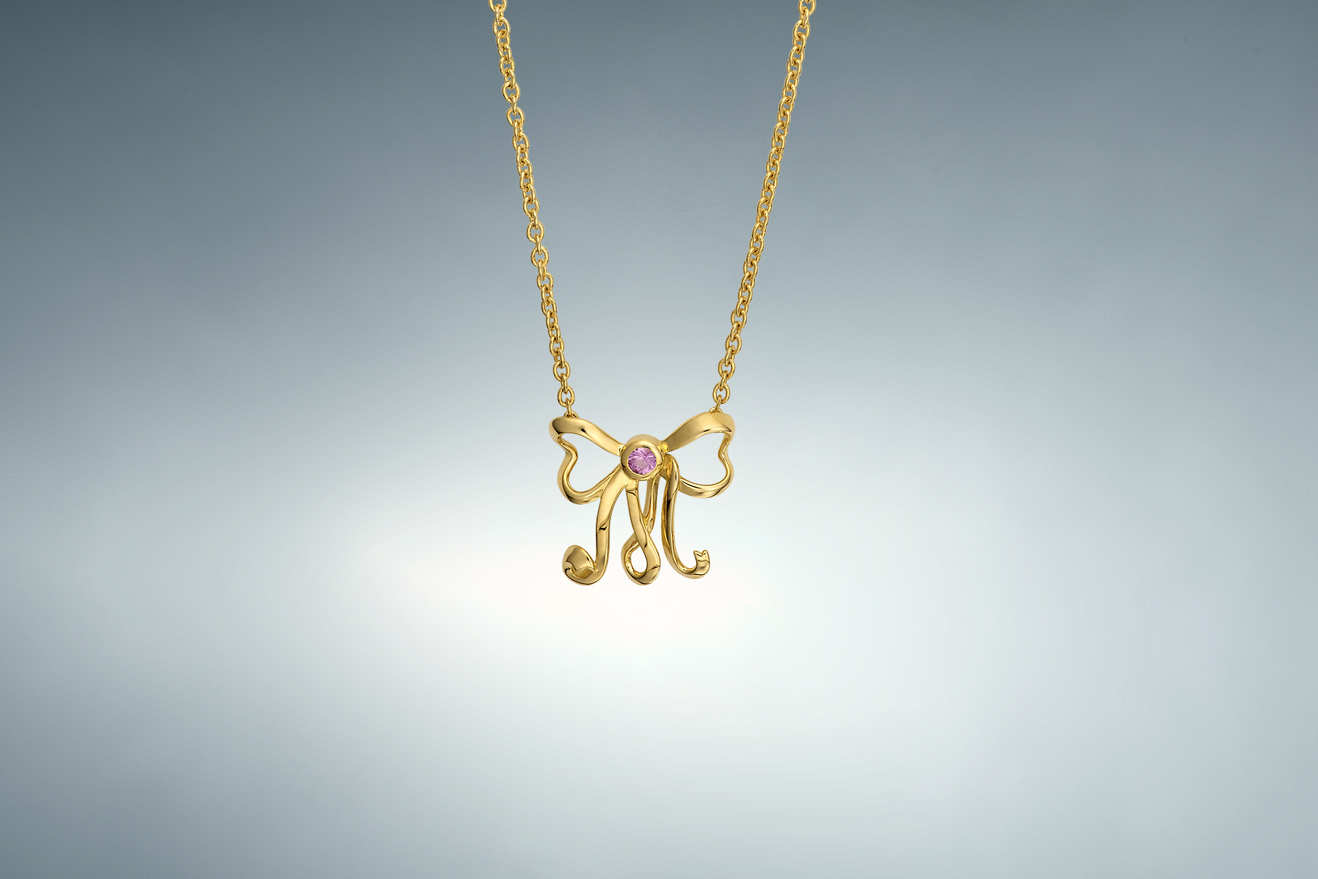 Ribbon 'M' necklace for children - Maria Kovadi